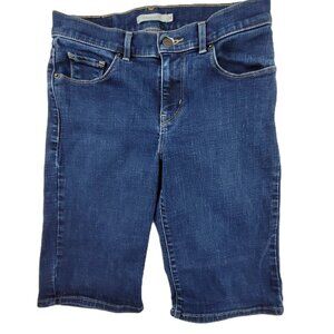 Levis Bermuda Jean Short Women's 26 Blue Denim Stretch 5-Pocket 27x11.5 Shorts